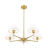 Z-LITE 744-34R-LG 5 Light Chandelier, Luxe Gold