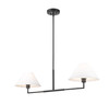 Z-LITE 744-42L-MB 2 Light Chandelier, Matte Black