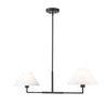 Z-LITE 744-42L-MB 2 Light Chandelier, Matte Black