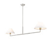 Z-LITE 744-62L-BN 2 Light Chandelier, Brushed Nickel