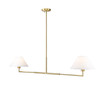 Z-LITE 744-62L-LG 2 Light Chandelier, Luxe Gold