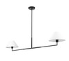 Z-LITE 744-62L-MB 2 Light Chandelier, Matte Black