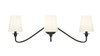 Z-LITE 7509-3S-MB 3 Light Wall Sconce, Matte Black