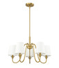 Z-LITE 7509-5-26MGLD 5 Light Chandelier, Modern Gold