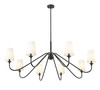 Z-LITE 7509-8-60MB 8 Light Chandelier, Matte Black