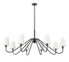 Z-LITE 7509-8-60MB 8 Light Chandelier, Matte Black