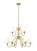 Z-LITE 7509-9-32MGLD 9 Light Chandelier, Modern Gold