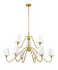 Z-LITE 7509-9-46MGLD 9 Light Chandelier, Modern Gold