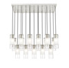 Z-LITE 824P-17L-BN 17 Light Linear Chandelier, Brushed Nickel