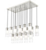 Z-LITE 824P-17L-BN 17 Light Linear Chandelier, Brushed Nickel