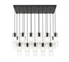 Z-LITE 824P-17L-MB 17 Light Linear Chandelier, Matte Black