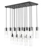 Z-LITE 824P-17L-MB 17 Light Linear Chandelier, Matte Black