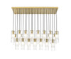 Z-LITE 824P-23L-MGLD 23 Light Linear Chandelier, Modern Gold