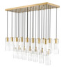 Z-LITE 824P-23L-MGLD 23 Light Linear Chandelier, Modern Gold