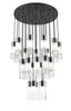 Z-LITE 824P-27R-MB 27 Light Chandelier, Matte Black