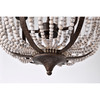WAREHOUSE OF TIFFANY'S IMP844/2 Nori 16 in. 2-Light Indoor Rustic Brown Finish Chandelier with Light Kit