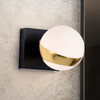 WAREHOUSE OF TIFFANY'S 3008/1WA Lona 5 in. 1-Light Indoor Matte Black and Matte Gold Finish Wall Sconce with Light Kit