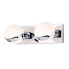 WAREHOUSE OF TIFFANY'S 3008/2WB Tomy 14 in. 2-Light Indoor Chrome Finish Wall Sconce with Light Kit