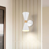 WAREHOUSE OF TIFFANY MB119/1WH Keenan 5 in. 1-Light Indoor Gloss White Finish Wall Sconce with Light Kit