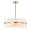 WAREHOUSE OF TIFFANY MD115/6BS Ashling 20 in. 6-Light Indoor Matte Gold Finish Chandelier with Light Kit