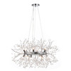 WAREHOUSE OF TIFFANY 3006/12 Xhosa 30 in. 12-Light Indoor Chrome Finish Chandelier with Light Kit