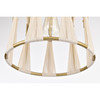 WAREHOUSE OF TIFFANY IMP1212/1GC Amara 12 in. 1-Light Indoor Brass Finish Pendant Light with Light Kit