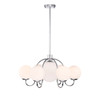 WAREHOUSE OF TIFFANY'S MD109/7CH Dalia 26 in. 7-Light Indoor Chrome Finish Chandelier with Light Kit