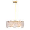 WAREHOUSE OF TIFFANY'S GD01-45MG Daim 18 in. 4-Light Indoor Matte Gold Finish Chandelier with Light Kit