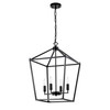 WAREHOUSE OF TIFFANY'S MDG40600C/4BK Buelex 16 in. 4-Light Indoor Matte Black Finish Chandelier with Light Kit WAREHOUSE OF TIFFANY'S MDG40600C/4BK Buelex 16 in. 4-Light Indoor Matte Black Finish Chandelier with Light Kit