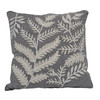 ELK HOME HVT0897-9981 Embroidered Fern 20x20'' Pillow - Gray