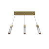 AVENUE LIGHTING HF1900-3-BOA-BB 3-Light FLUSH MOUNT PENDANTS, BRUSHED BRASS