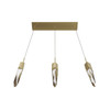 AVENUE LIGHTING HF1900-3-AP-BB-C 3-Light FLUSH MOUNT PENDANTS, BRUSHED BRASS