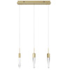 AVENUE LIGHTING HF1900-3-AP-BB-C 3-Light FLUSH MOUNT PENDANTS, BRUSHED BRASS