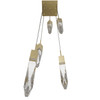 AVENUE LIGHTING HF1900-5-AP-BB-C 5-Light FLUSH MOUNT PENDANTS, BRUSHED BRASS
