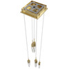 AVENUE LIGHTING HF1900-5-AP-BB-C 5-Light FLUSH MOUNT PENDANTS, BRUSHED BRASS