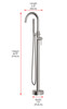 ELEGANT KITCHEN AND BATH FAT-8001BNK Steven Floor Mounted Roman Tub Faucet with Handshower in Brushed Nickel