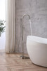 ELEGANT KITCHEN AND BATH FAT-8001BNK Steven Floor Mounted Roman Tub Faucet with Handshower in Brushed Nickel