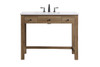 ELEGANT KITCHEN AND BATH VF14842NT 42 Inch ADA Compliant Bathroom Vanity In Natural Oak