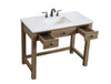 ELEGANT KITCHEN AND BATH VF14842NT 42 Inch ADA Compliant Bathroom Vanity In Natural Oak