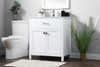 ELEGANT KITCHEN AND BATH VF28830WH 30 Inch SIngle Bathroom Vanity In White ELEGANT KITCHEN AND BATH VF28830WH 30 Inch SIngle Bathroom Vanity In White