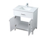 ELEGANT KITCHEN AND BATH VF28830WH 30 Inch SIngle Bathroom Vanity In White ELEGANT KITCHEN AND BATH VF28830WH 30 Inch SIngle Bathroom Vanity In White