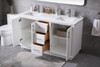 ELEGANT KITCHEN AND BATH VF19660DWH 60 Inch Double Bathroom Vanity In White