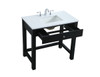 ELEGANT KITCHEN AND BATH VF14836MBK 36 Inch ADA Compliant Bathroom Vanity In Black