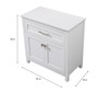 ELEGANT KITCHEN AND BATH SC013030WH 30 Inch Wide Bathroom Storage Freestanding Cabinet In White ELEGANT KITCHEN AND BATH SC013030WH 30 Inch Wide Bathroom Storage Freestanding Cabinet In White