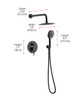 ELEGANT KITCHEN AND BATH FAS-9001MBK George Complete Shower Faucet System with Rough-in Valve in Matte Black