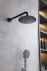 ELEGANT KITCHEN AND BATH FAS-9001MBK George Complete Shower Faucet System with Rough-in Valve in Matte Black