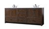 ELEGANT KITCHEN AND BATH VF2884DEX 84 Inch Double Bathroom Vanity In Expresso