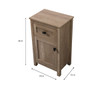ELEGANT KITCHEN AND BATH SC011830NT 18 Inch Wide Bathroom Storage Freedstanding Cabinet In Natural Oak