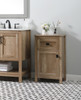 ELEGANT KITCHEN AND BATH SC011830NT 18 Inch Wide Bathroom Storage Freedstanding Cabinet In Natural Oak