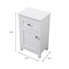 ELEGANT KITCHEN AND BATH SC011830WH 18 Inch Wide Bathroom Storage Freedstanding Cabinet In White